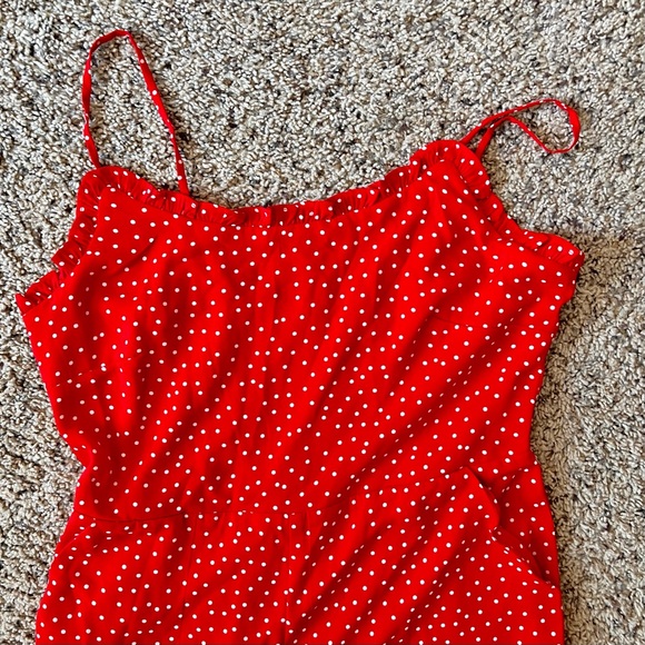 Charlie Paige Jumpsuit - Red and White Polka Dot NWT - Picture 2 of 9